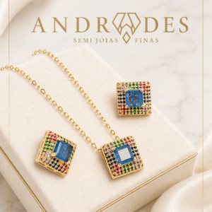 CONJUNTO CAIXA QUADRADA PEDRA LILÁS