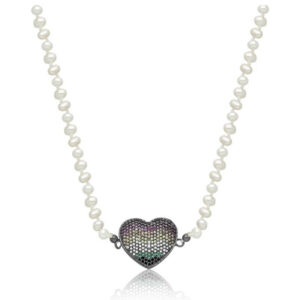 Colar Choker com pingente de coração