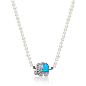 Colar Choker com pingente de elefante