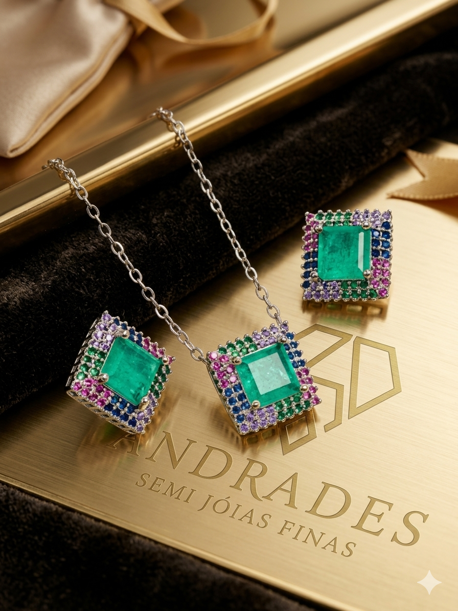 CONJUNTO COM CAIXA QUADRADA